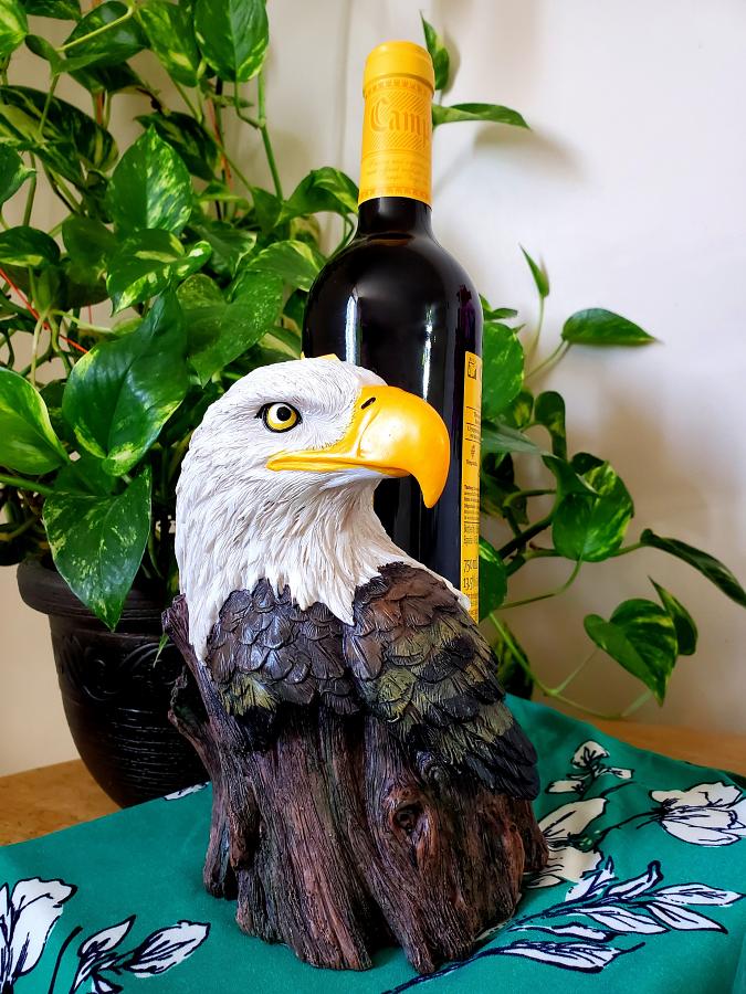 The American Bald Eagle Wine bottle holder Wine Rack Bar Home Decor Gift 41093 DesiClik USA